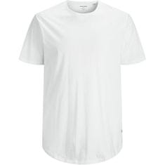 Jack&Jones Plus Pánské triko JJENOA Long Line Fit 12184933 White (Velikost 3XL)