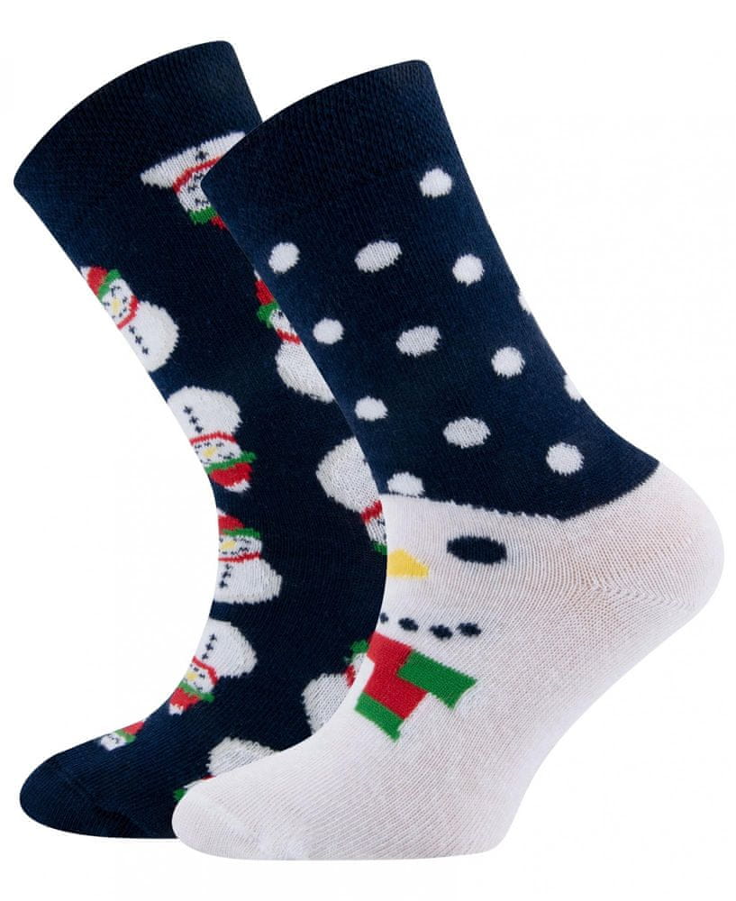EWERS dětský set 2ks ponožek s vánočním motivem 201320 31-34 tmavě modrá