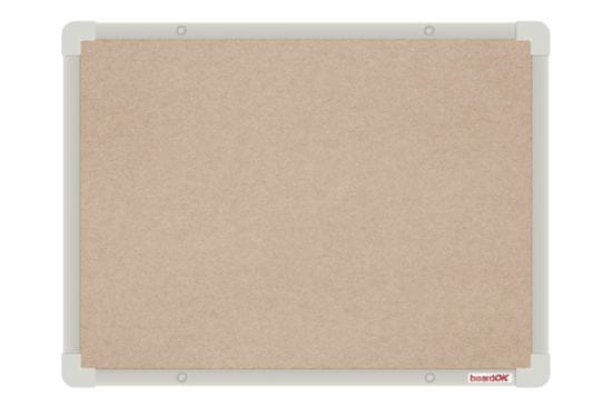 boardOK Textilní nástěnka se stříbrným rámem 060 x 045 cm