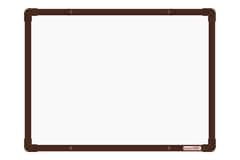 boardOK Keramická tabule na fixy s hnědým rámem 060 x 045