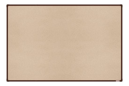 boardOK Textilní nástěnka s hnědým rámem 180 x 120 cm