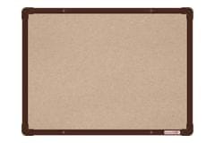 boardOK Textilní nástěnka s hnědým rámem 060 x 045 cm