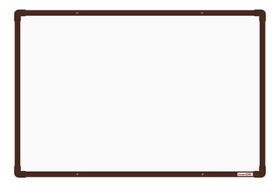 boardOK Keramická tabule na fixy s hnědým rámem 060 x 090 cm