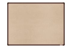 boardOK Textilní nástěnka s hnědým rámem 120 x 090