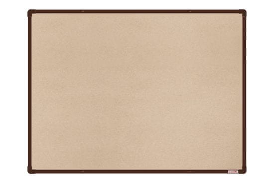 boardOK Textilní nástěnka s hnědým rámem 120 x 090 cm