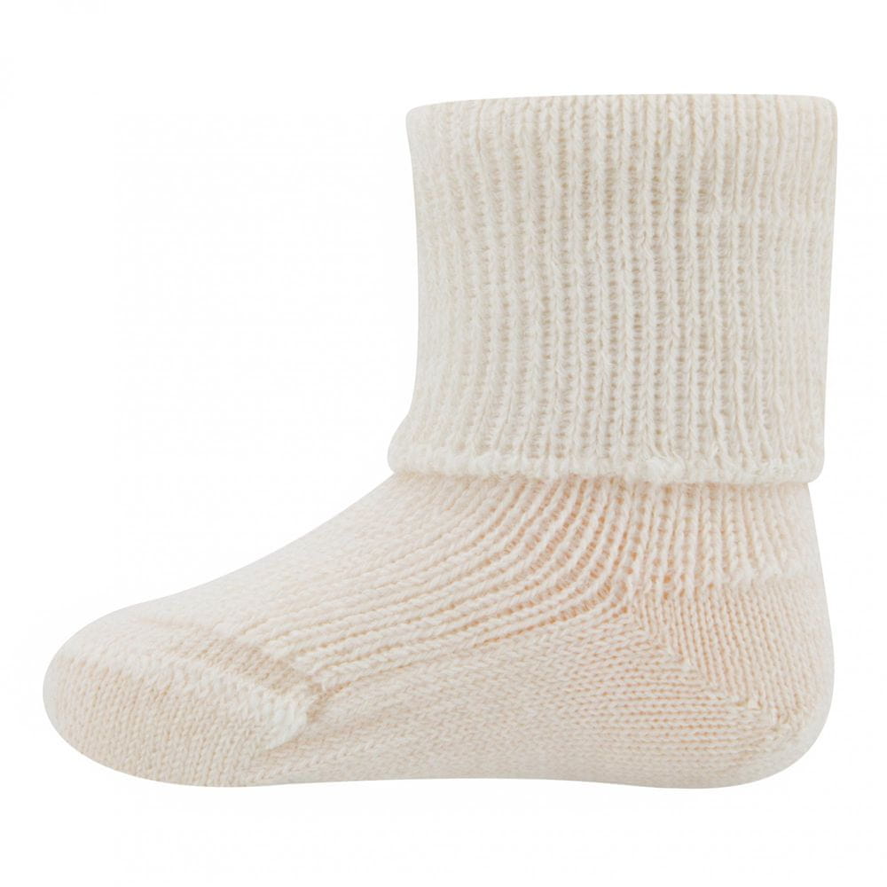 EWERS dětské vlněné ponožky s certifikátem GOTS 203001 17-18 smetanová