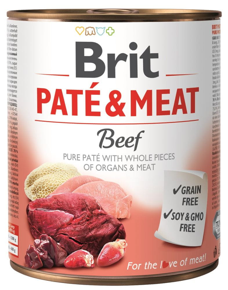 Levně Brit Paté & Meat Beef 6x800g