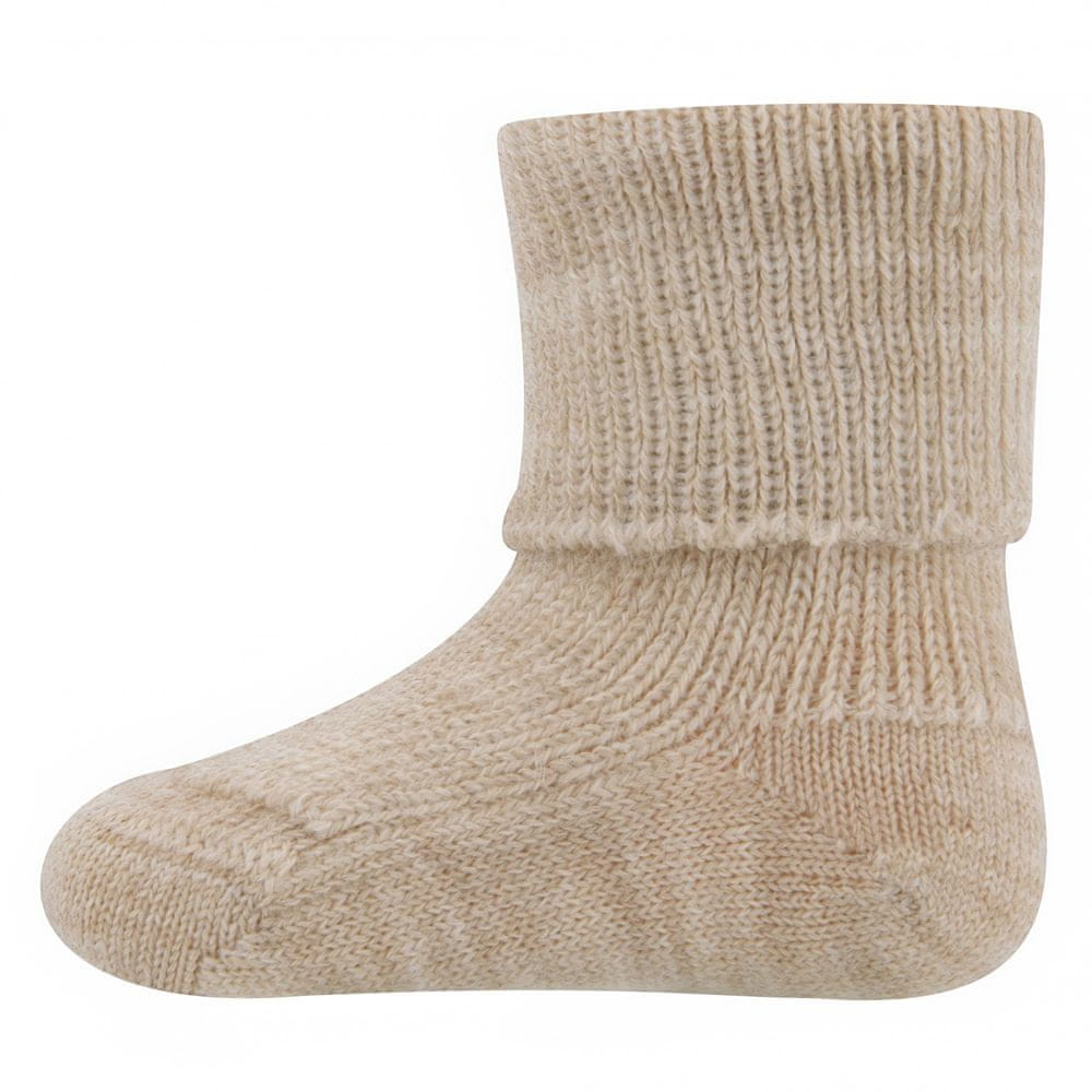 EWERS dětské vlněné ponožky s certifikátem GOTS 203001_1 17-18 béžová