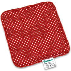 Babyrenka Nahřívací polštářek z třešňových pecek Ribbon 15x15 cm Dots red