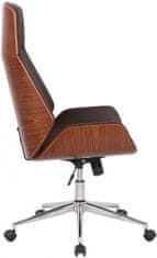 BHM Germany Kancelářská židle Varel, syntetická kůže, ořech / hnědá