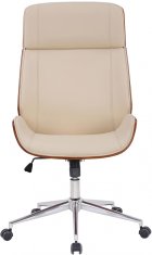 BHM Germany Kancelářská židle Varel, syntetická kůže, ořech / krémová