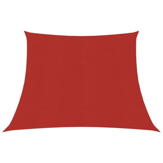 Vidaxl Stínící plachta 160 g/m2 červená 3/4 x 2 m HDPE