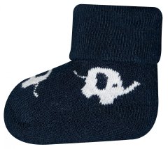 EWERS dětský tmavě modrý 3pack kojeneckých ponožek z organické bavlny 205188