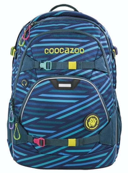 CoocaZoo Školní batoh ScaleRale, Zebra Stripe Blue, certifikát AGR