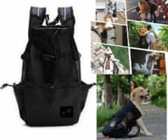 Brunbo Černá cestovní a transportní taška pro psy, prodyšná