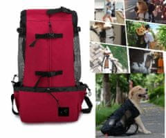 Brunbo Transportní taška pro psa, prodyšná, vínově červená barva