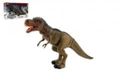 Teddies  Dinosaurus tyranosaurus chodící plast 40cm na baterie se světlem se zvukem