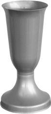 Váza hřbitovní Tereza stříbrná perleť - těžké dno