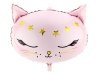 Balónek fóliový růžová Kočička - 45 cm