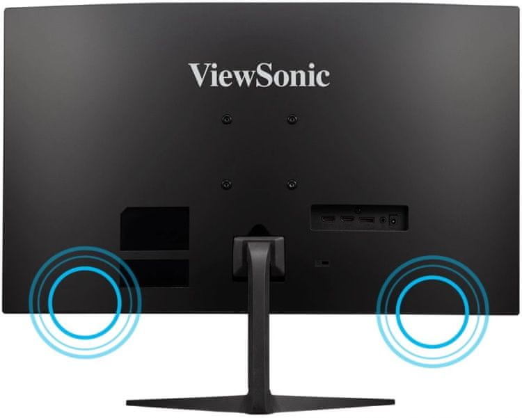 Viewsonic VX2718-2KPC-MHD szélesszögű monitor 27 hüvelyk 16:9 QHD kijelző HDMI Displayport ívelt képernyő blue light filter flicker-free 165 Hz képfrissítési gyakoriság stereo hangszórók