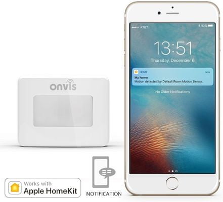 ONVIS mozgásérzékelő 3 az 1-ben - HomeKit, BLE 5.0 Apple HomeKit beltéri értesítések mobilalkalmazás okos otthon riasztó iOS Onvis Home Home HomeKit okos otthon push értesítések otthonvédelem beltéri védelem tevékenységtörténet rögzítés okos mozgásérzékelő Bluetooth Low Energy 5.0 kapcsolat kiváltja az otthoni Apple HomeKit távfelügyeleti értesítések Apple iPhone iPad Apple Watch mozgásfigyelés páratartalom figyelés levegő hőmérséklet figyelés levegő hőmérséklet és páratartalom figyelés mozgásfigyelés hosszú akkumulátor élettartama