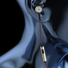 DUDAO Metal Stereo sluchátka do uší 3,5 mm mini jack, zlaté