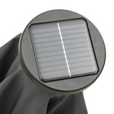 Greatstore Slunečník s LED osvětlením antracitový 200 x 211 cm hliník