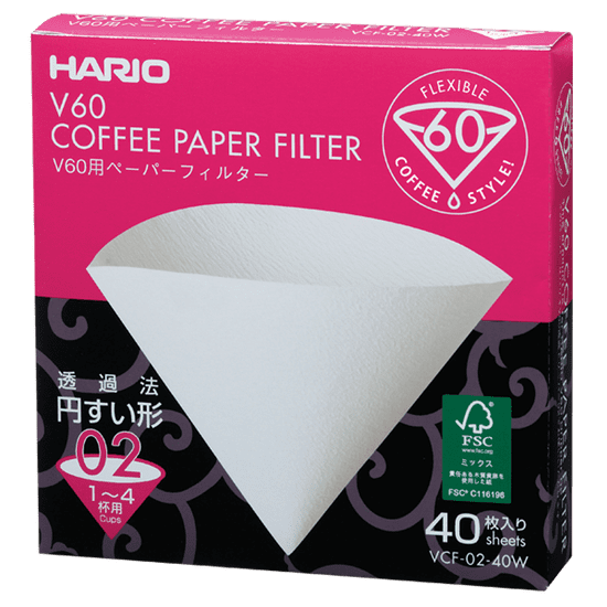 Hario Papírový filtr V60-02 (1-4 šálky) - 40 ks
