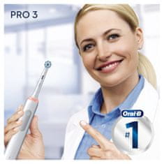 Oral-B elektrický zubní kartáček Pro 3 - 3500 bílá s designem od Brauna 
