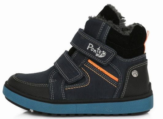 Ponte 20 chlapecká kožená zimní kotníčková obuv PV221-DA06-1-937 30 tmavě modrá - zánovní