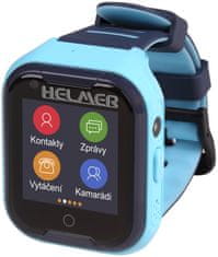 Helmer dětské hodinky LK 709 s GPS lokátorem, dotykový display, modré