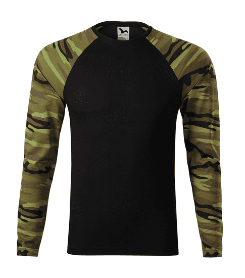 Malfini Pánské tričko s dlouhým rukávem Camouflage Malfini, Velikost XS, Barva Kamufláž šedá