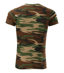 Malfini Pánské tričko s krátkým rukávem Camouflage Malfini, Velikost XS, Barva Kamufláž zelená