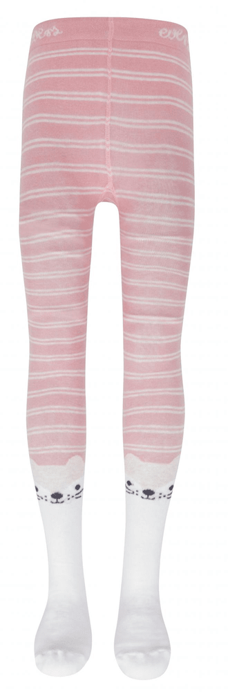 EWERS dívčí punčocháče z organické bavlny s 3D efektem 901150 110 růžová
