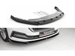 Maxton Design spoiler pod přední nárazník ver.1 pro Škoda Octavia Mk4, černý lesklý plast ABS