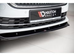 Maxton Design spoiler pod přední nárazník ver.1 pro Škoda Octavia Mk4, černý lesklý plast ABS