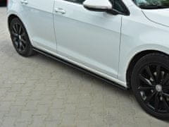 Maxton Design difuzory pod boční prahy pro Volkswagen Golf Mk7, černý lesklý plast ABS
