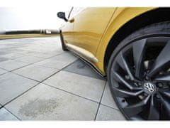 Maxton Design difuzory pod boční prahy pro Volkswagen Arteon, černý lesklý plast ABS