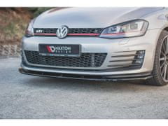 Maxton Design spoiler pod přední nárazník ver.1 pro Volkswagen Golf GTI Mk7, černý lesklý plast ABS