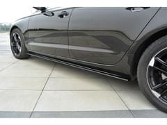 Maxton Design difuzory pod boční prahy pro Audi A6 C7, černý lesklý plast ABS