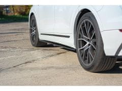 Maxton Design difuzory pod boční prahy pro Audi Q8 Mk 1, černý lesklý plast ABS