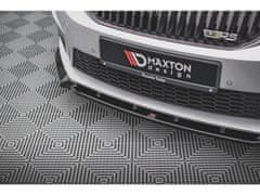 Maxton Design spoiler pod přední nárazník ver.3 pro Škoda Octavia RS Mk3, černý lesklý plast ABS