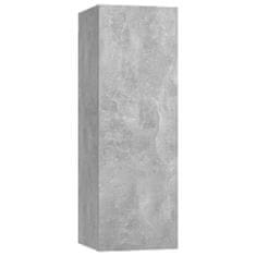 Greatstore 4dílný set TV skříněk betonově šedý kompozitní dřevo