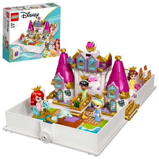LEGO Disney Princess 43193 Ariel, Kráska, Popelka a Tiana a jejich pohádková kniha dobrodružství