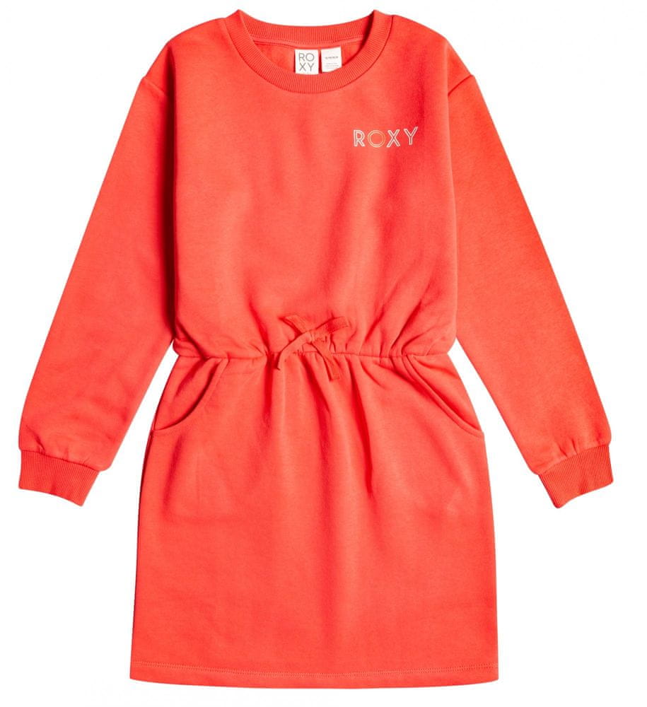 Roxy dívčí mikinové šaty Sunday Smile ERGKD03178-RMZ0 12 oranžová