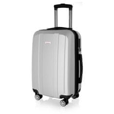 AVANCEA® Cestovní kufr DE1024MC Stříbrný S 56x39x25 cm