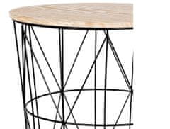 Homla SCANDI Kovový stůl černý 39x38 cm