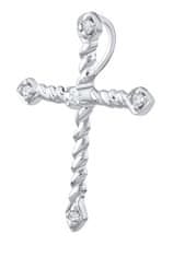 Silvego Třpytivý stříbrný přívěsek Křížek se zirkony Marcus FW1397