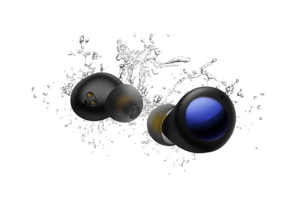  krásná přenosná sluchátka realme buds air 2 neo stylový design holografický vhodná i pro sport Bluetooth enc a anc potlačení šumů při handsfree volání výdrž až 20 h nabíjecí box odolná vodě a potu 