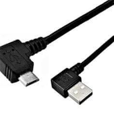 W-STAR W-Star Redukce USB micro USB/A 90° 1m 2,5A pozlacený zalomené konetory, USBAMC901